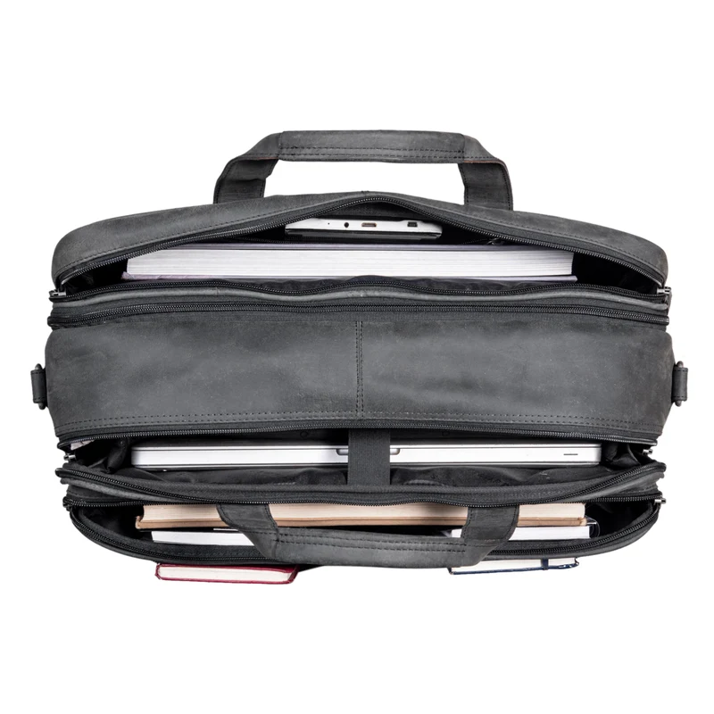 B-WARE "Gigantus" XXL Aktentasche Leder Laptoptasche