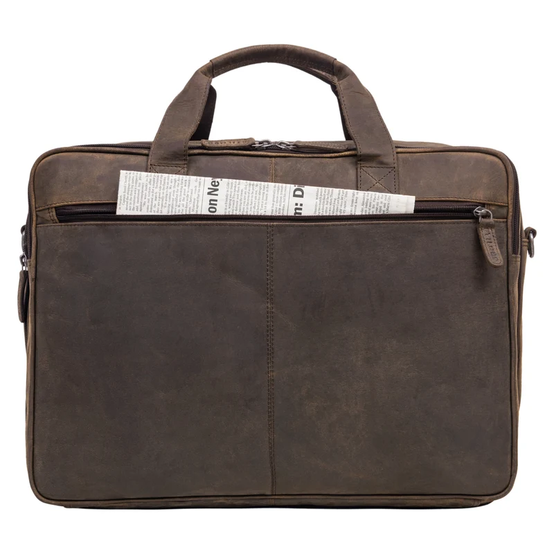 B-WARE "Gigantus" XXL Aktentasche Leder Laptoptasche