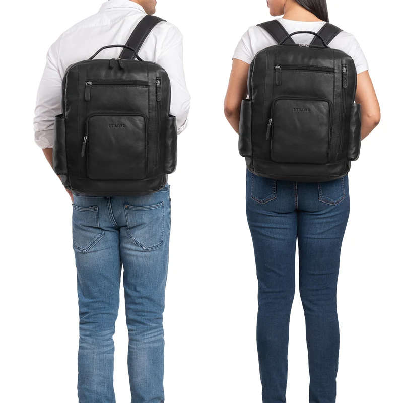"Archibald" Lederrucksack mit Laptop-Fach 15,6 Zoll Damen und Herren