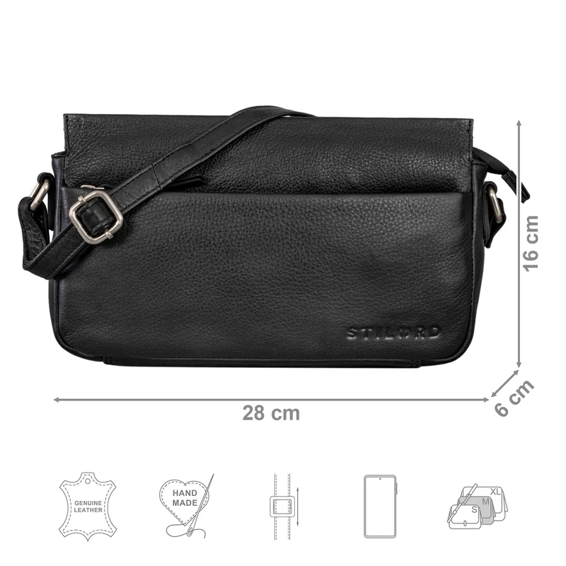 "Fenja" Elegante Vintage Ledertasche Damen klein