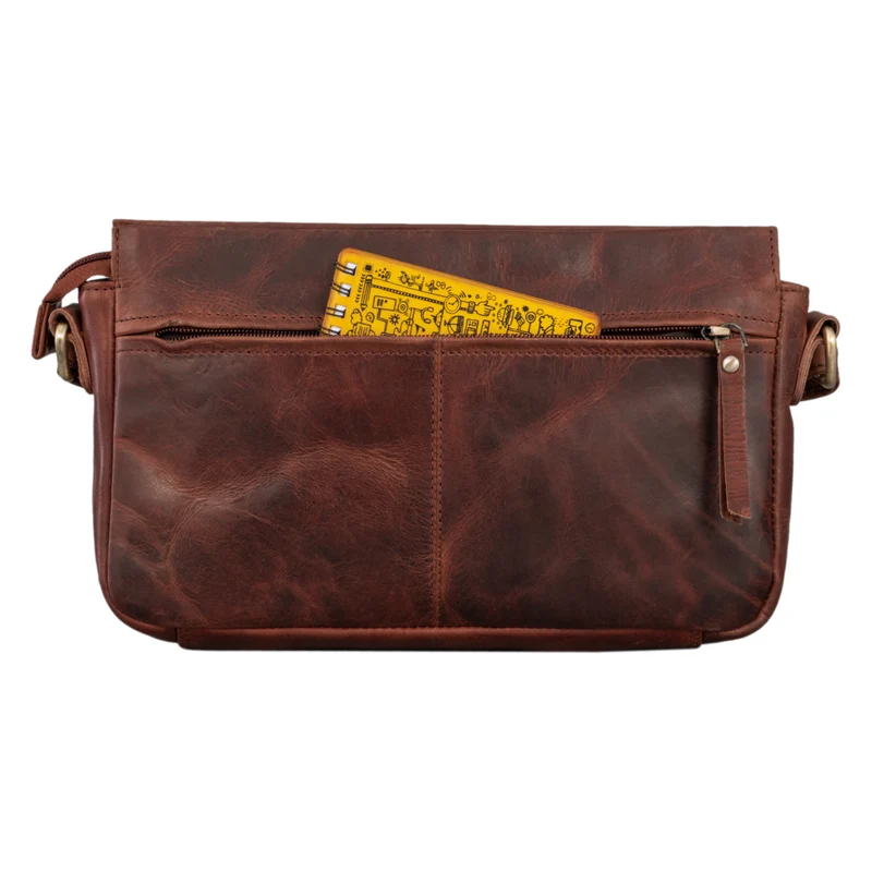 "Fenja" Elegante Vintage Ledertasche Damen klein
