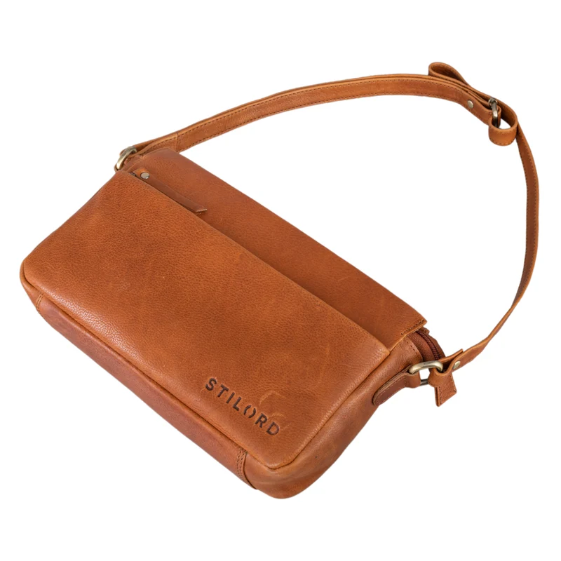 "Fenja" Elegante Vintage Ledertasche Damen klein