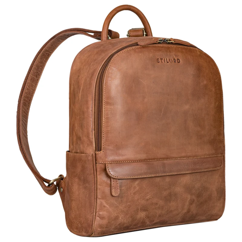 "Erika" Kleiner Lederrucksack Damen Vintage