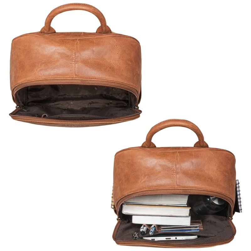 "Erika" Kleiner Lederrucksack Damen Vintage