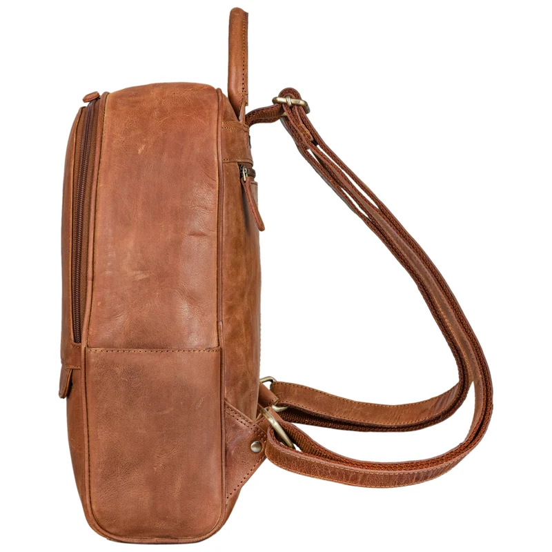 "Erika" Kleiner Lederrucksack Damen Vintage