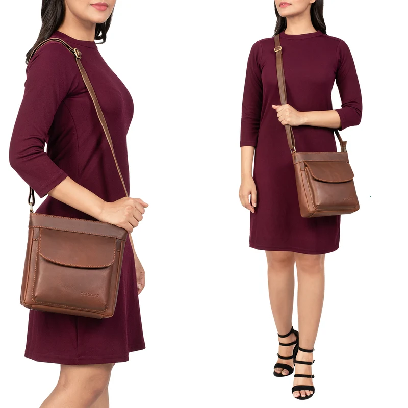 B-WARE "Melina" Vintage Damen Ledertasche