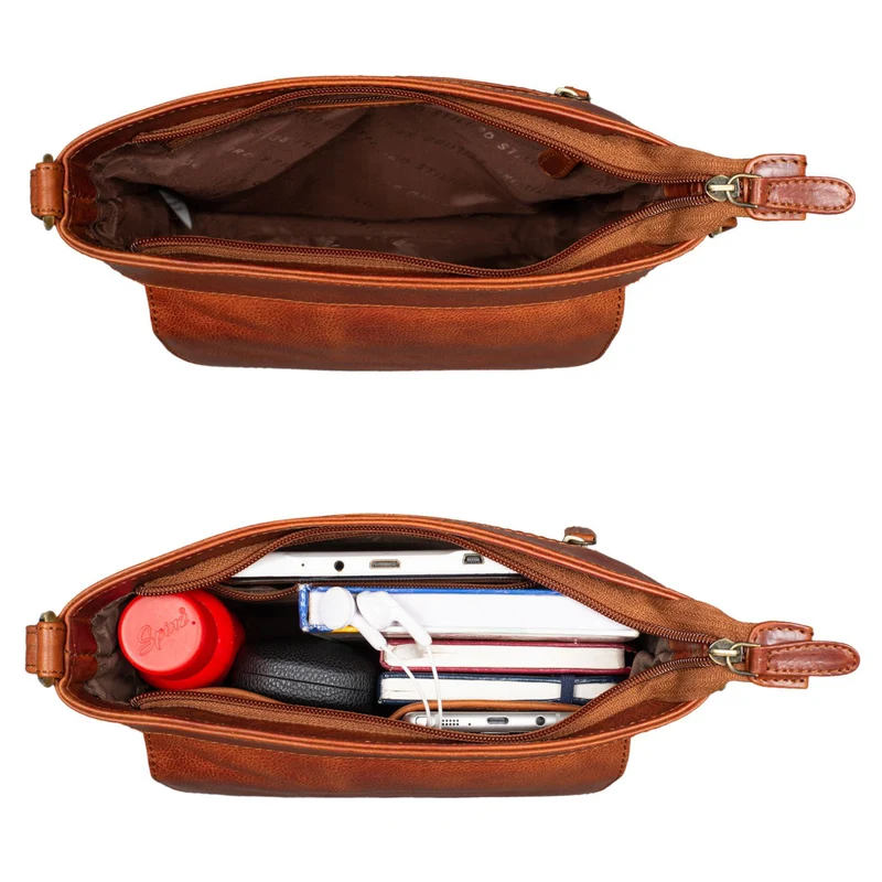 B-WARE "Melina" Vintage Damen Ledertasche