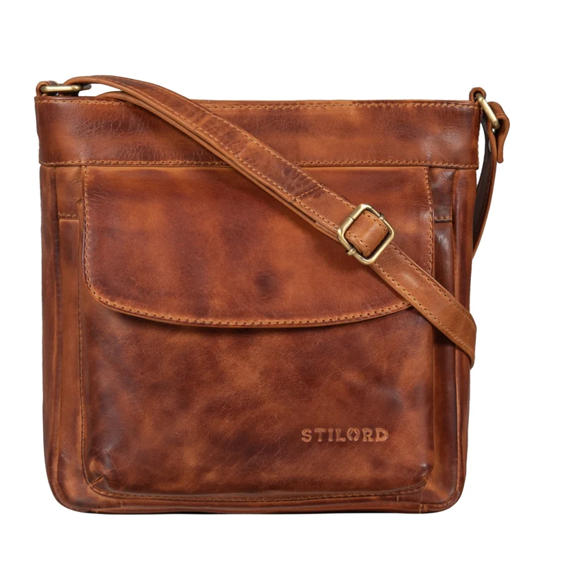 B-WARE "Melina" Vintage Damen Ledertasche