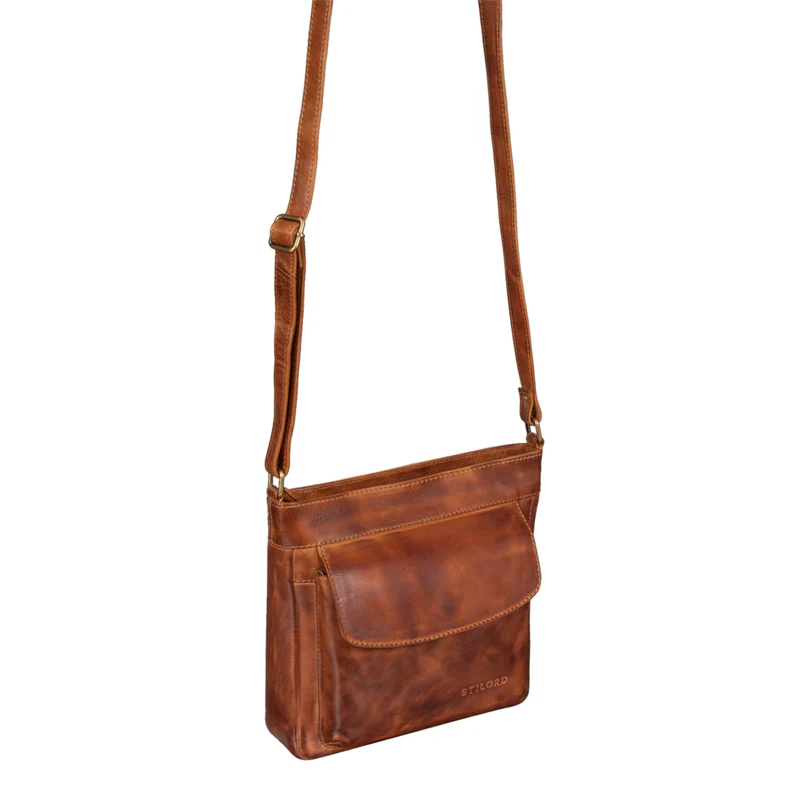 B-WARE "Melina" Vintage Damen Ledertasche
