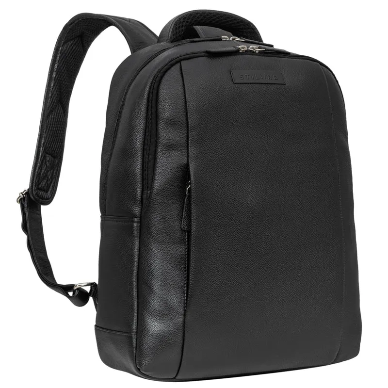 "Ennio" Moderner Laptoprucksack 15.6 Zoll Echtleder Herren und Damen