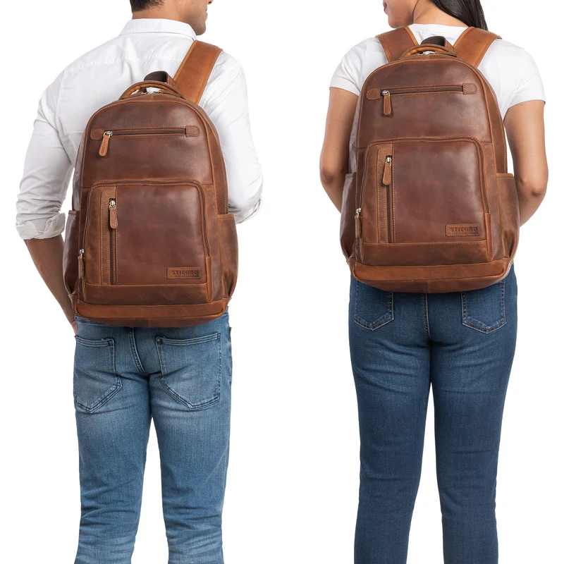 "Hubertus" Vintage Lederrucksack Damen und Herren