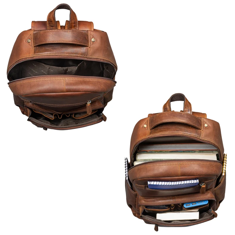 "Hubertus" Vintage Lederrucksack Damen und Herren
