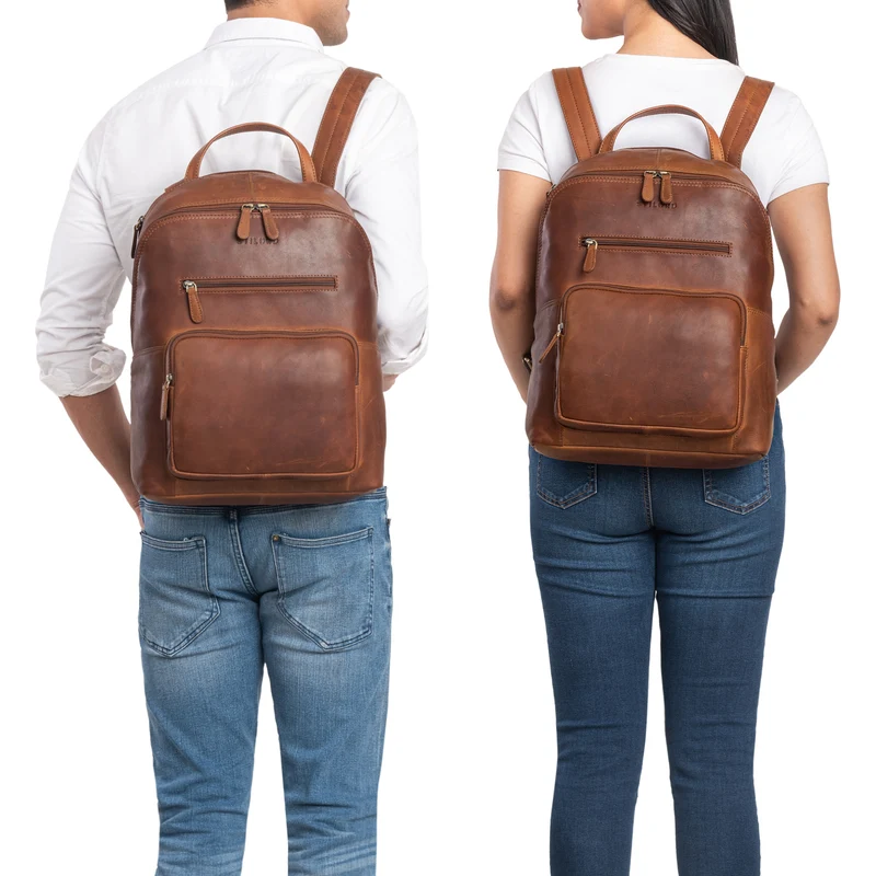 "Caius" Charakteristischer Leder Rucksack für Damen und Herren