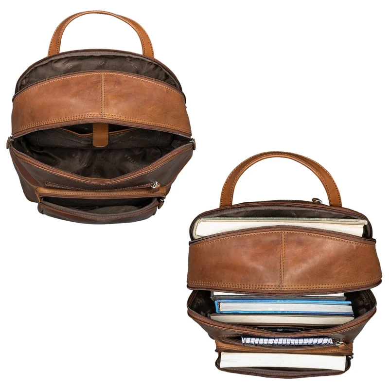 "Caius" Charakteristischer Leder Rucksack für Damen und Herren