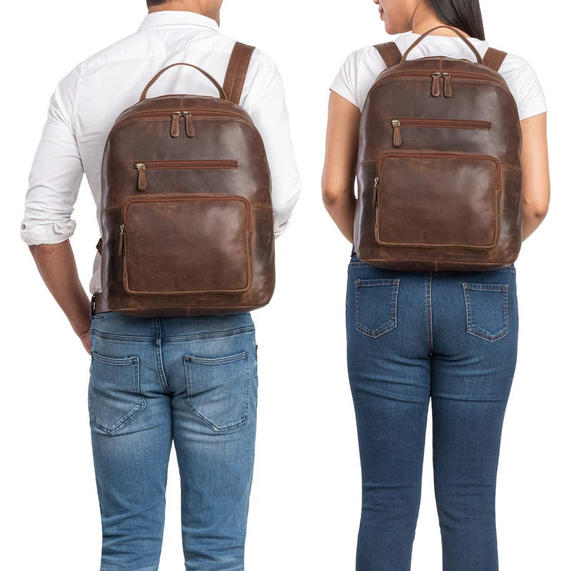 "Caius" Charakteristischer Leder Rucksack für Damen und Herren