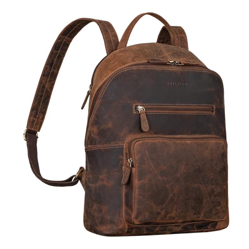 "Caius" Charakteristischer Leder Rucksack für Damen und Herren