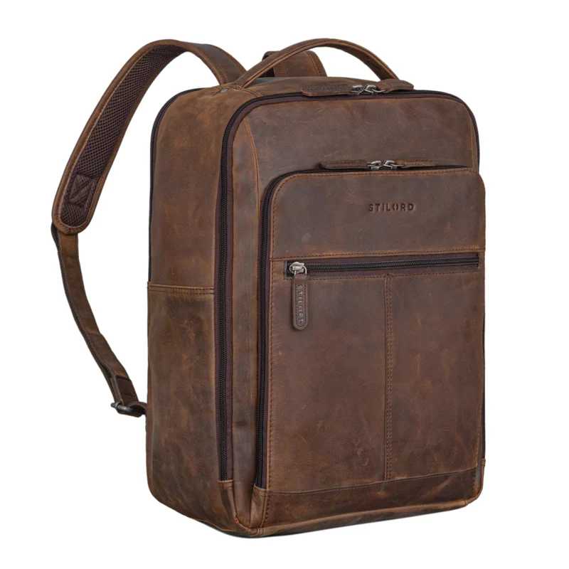 "Gordon" Geschmackvoller Rucksack Leder Herren und Damen