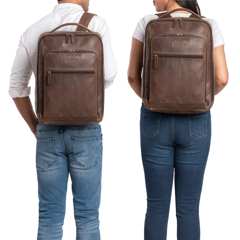 "Gordon" Geschmackvoller Rucksack Leder Herren und Damen