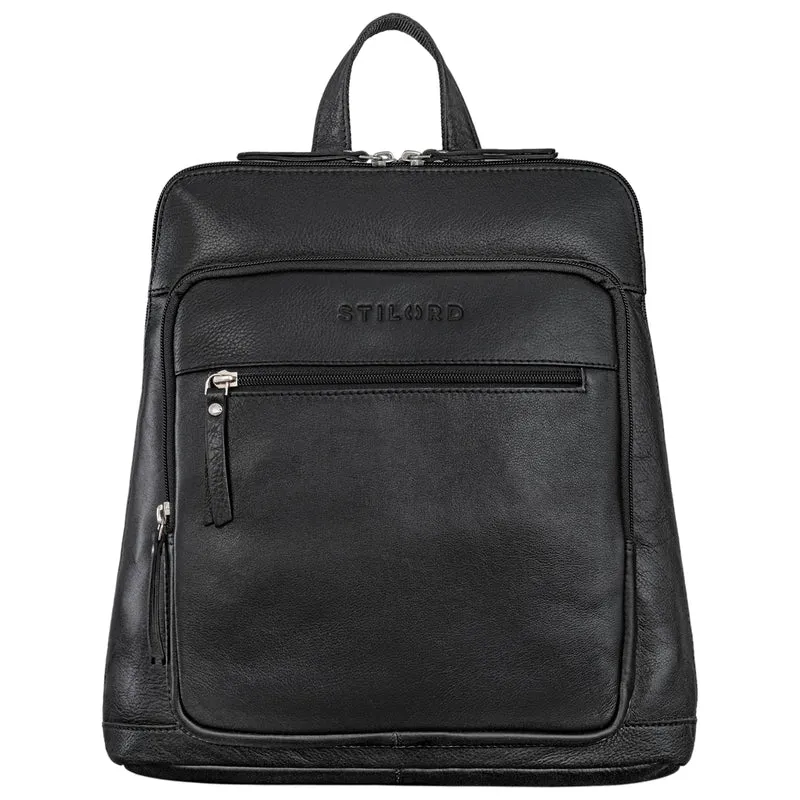 "Camden" Moderner Lederrucksack Damen Echtleder Mittelgroß 14 Zoll