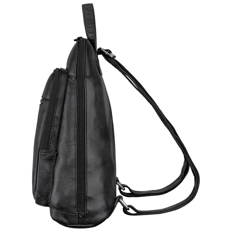 "Camden" Moderner Lederrucksack Damen Echtleder Mittelgroß 14 Zoll