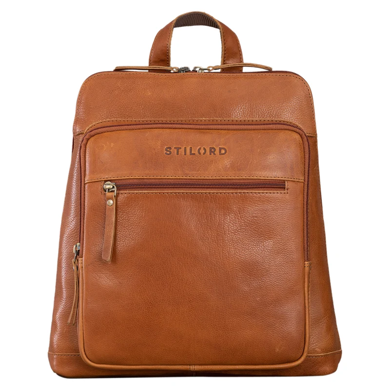 "Camden" Moderner Lederrucksack Damen Echtleder Mittelgroß 14 Zoll