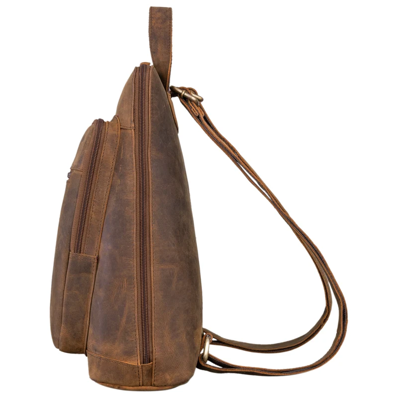 "Camden" Moderner Lederrucksack Damen Echtleder Mittelgroß 14 Zoll