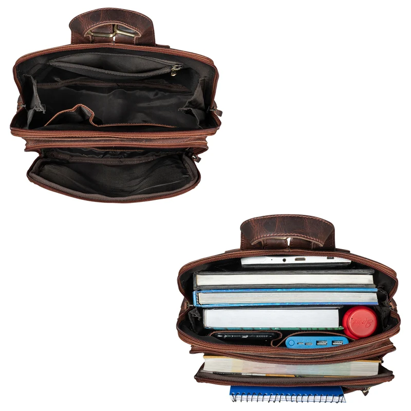 "Camden" Moderner Lederrucksack Damen Echtleder Mittelgroß 14 Zoll