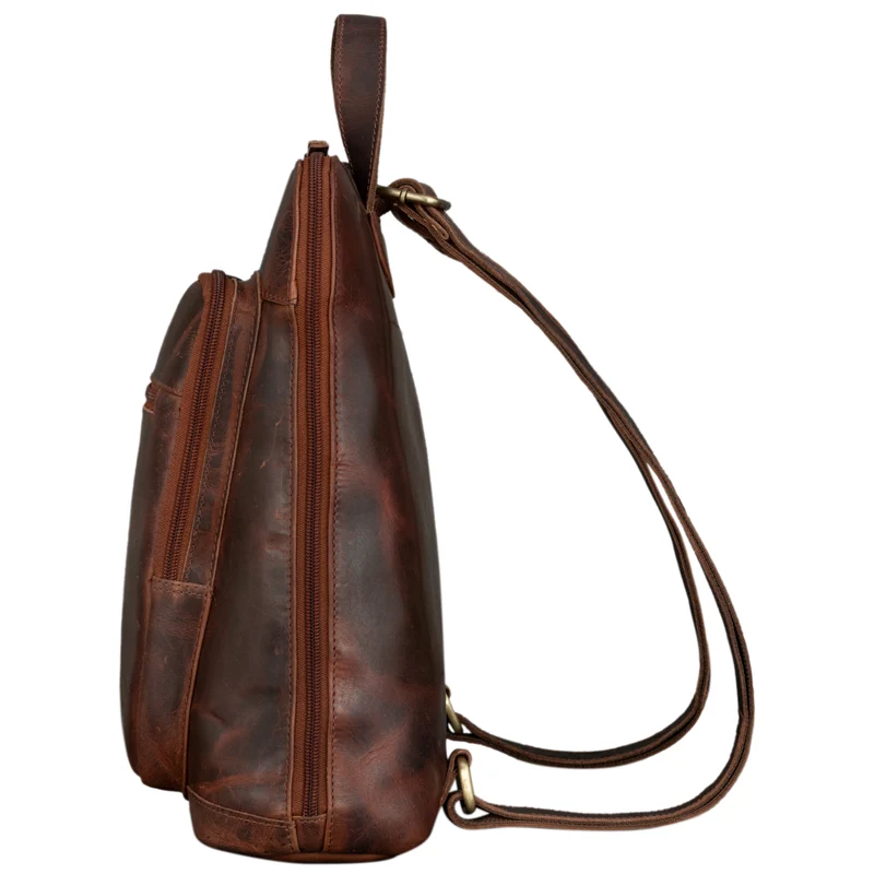 "Camden" Moderner Lederrucksack Damen Echtleder Mittelgroß 14 Zoll