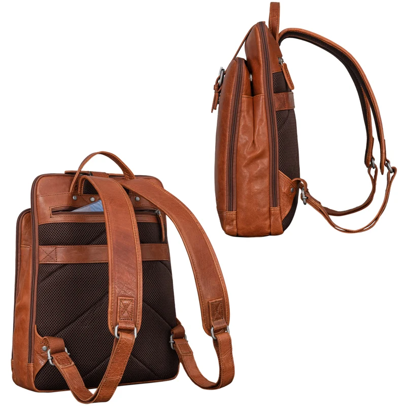 "Rena" Stylischer Vintage Tagesrucksack Leder Groß Unisex
