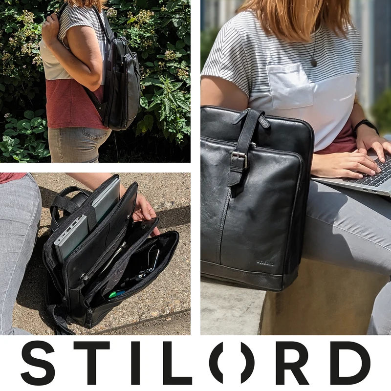 "Rena" Stylischer Vintage Tagesrucksack Leder Groß Unisex