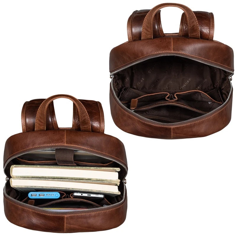 "Chicago" Leder Rucksack mit Laptopfach 13,3 Zoll