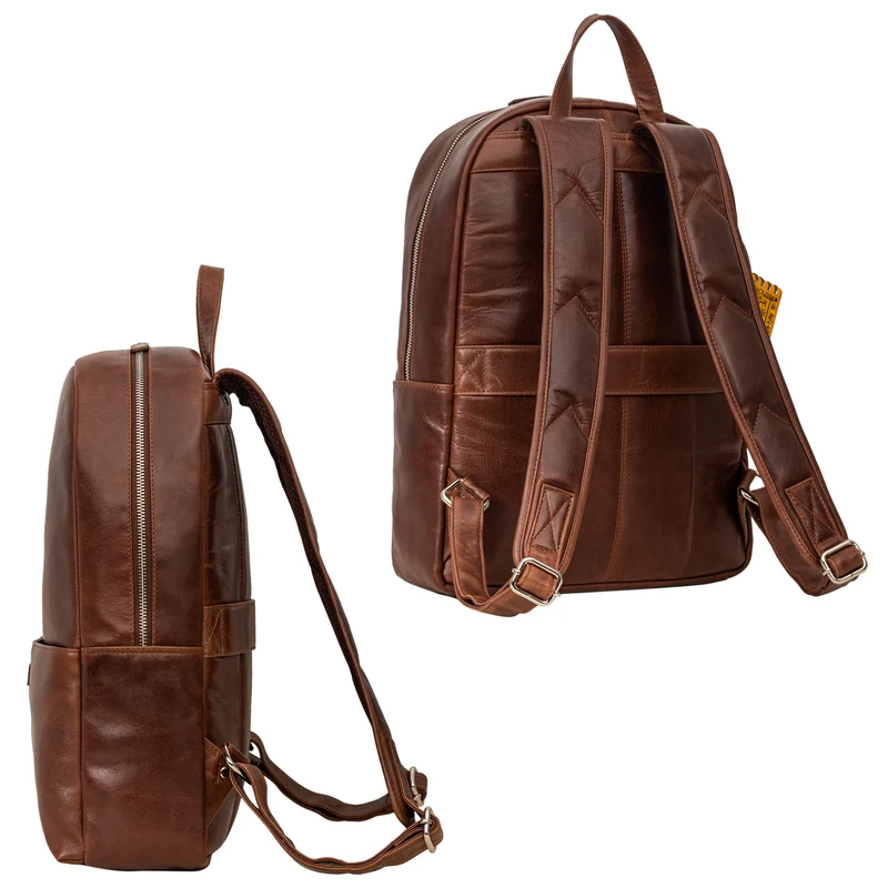 "Chicago" Leder Rucksack mit Laptopfach 13,3 Zoll