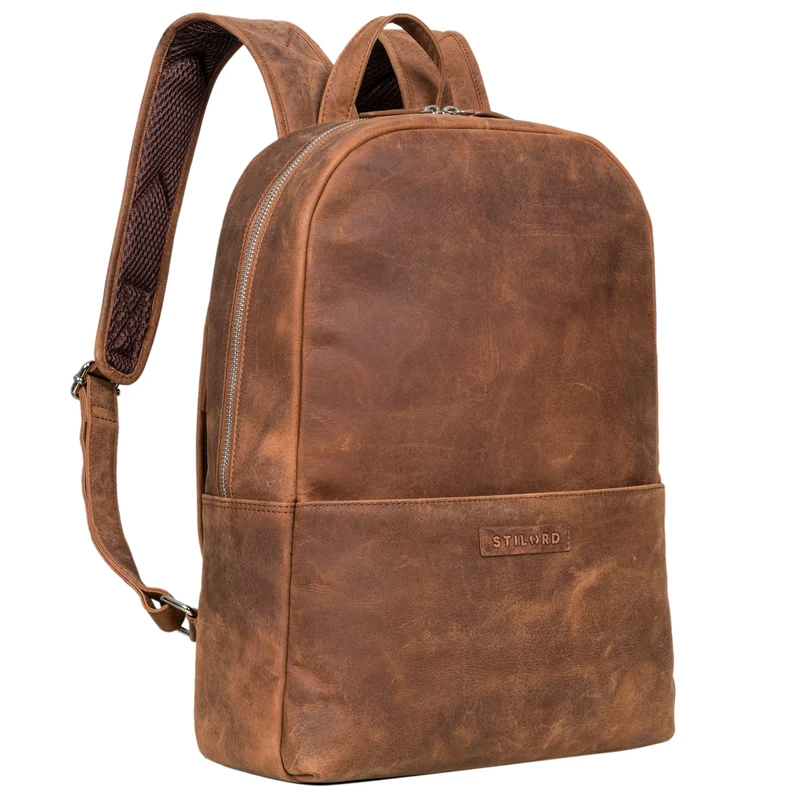 "Chicago" Leder Rucksack mit Laptopfach 13,3 Zoll