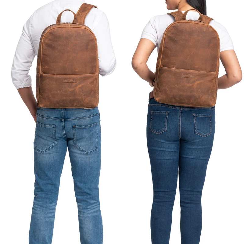 "Chicago" Leder Rucksack mit Laptopfach 13,3 Zoll