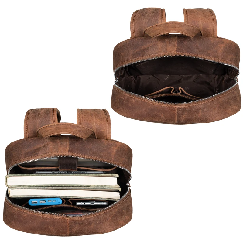 "Chicago" Leder Rucksack mit Laptopfach 13,3 Zoll