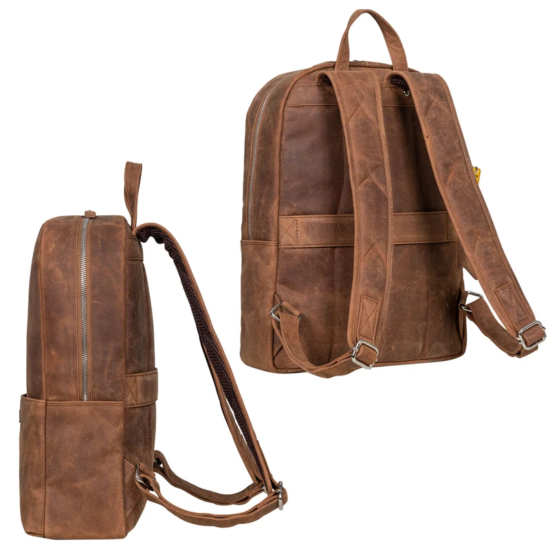 "Chicago" Leder Rucksack mit Laptopfach 13,3 Zoll
