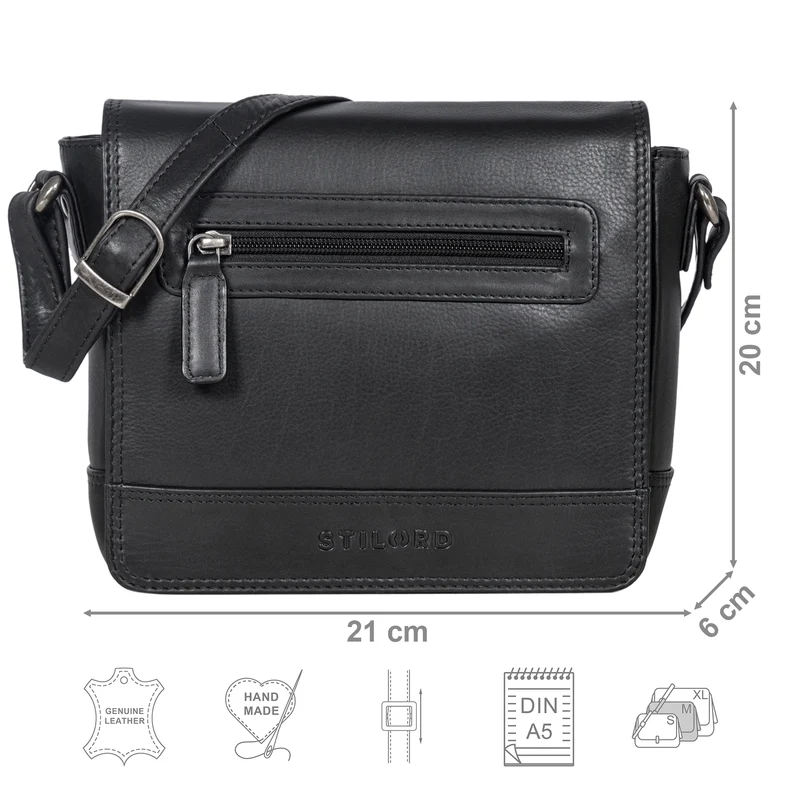 "Edith" Handtasche Damen mittelgroß Leder