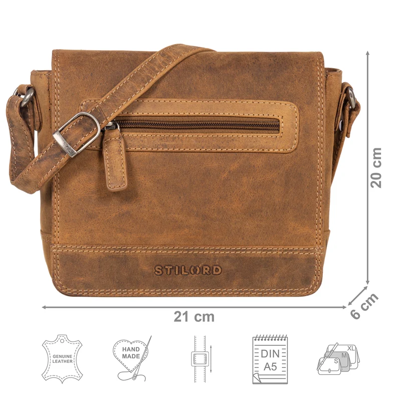 "Edith" Handtasche Damen mittelgroß Leder