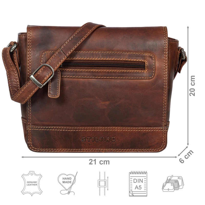 "Edith" Handtasche Damen mittelgroß Leder