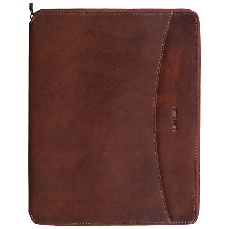 B-WARE "Dexter" Leder Aktenmappe Vintage