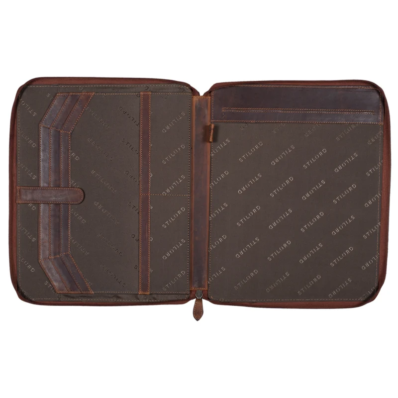 B-WARE "Dexter" Leder Aktenmappe Vintage
