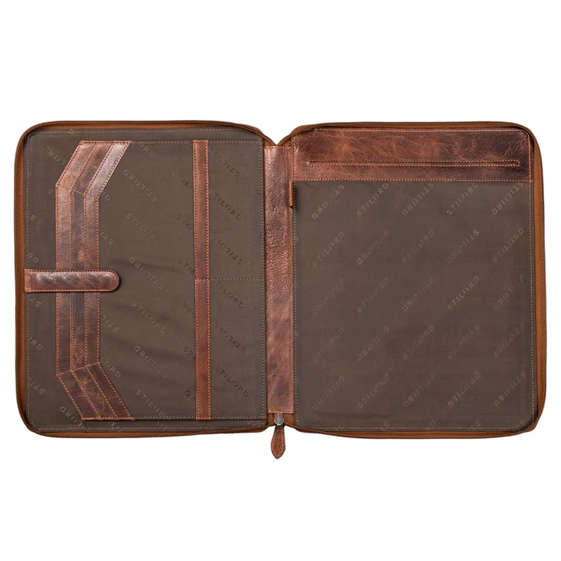 B-WARE "Dexter" Leder Aktenmappe Vintage