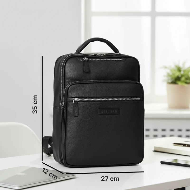 "Kaya" Premium Leder Rucksack Damen Elegant Laptopfach 14 Zoll