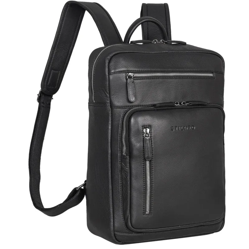 "Valera" Leder Business Rucksack viele Fächer Damen Herren mittelgroß