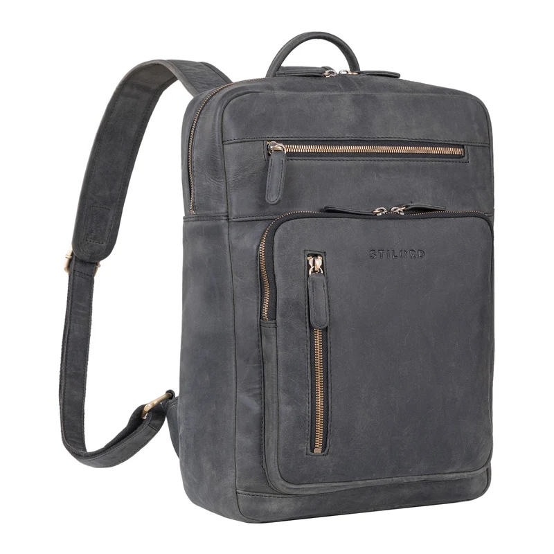 "Valera" Leder Business Rucksack viele Fächer Damen Herren mittelgroß