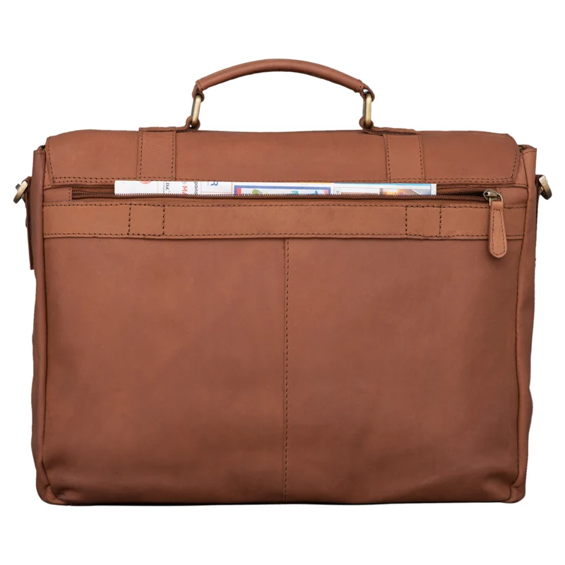 B-WARE "Zeus" Große Leder Aktentasche Vintage