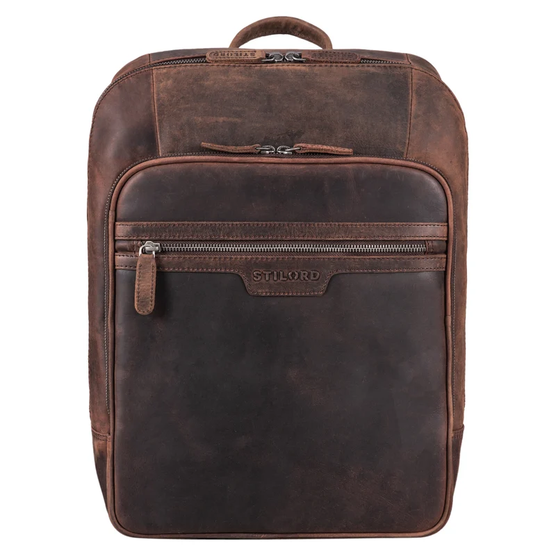 B-WARE "Malik" Business Rucksack Leder Groß
