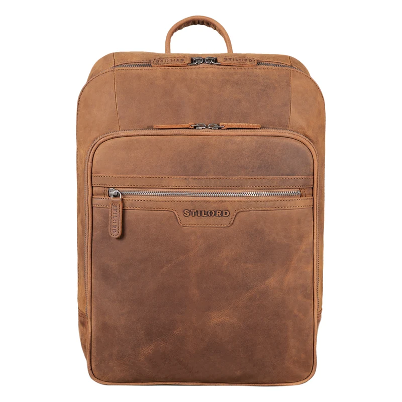 B-WARE "Malik" Business Rucksack Leder Groß