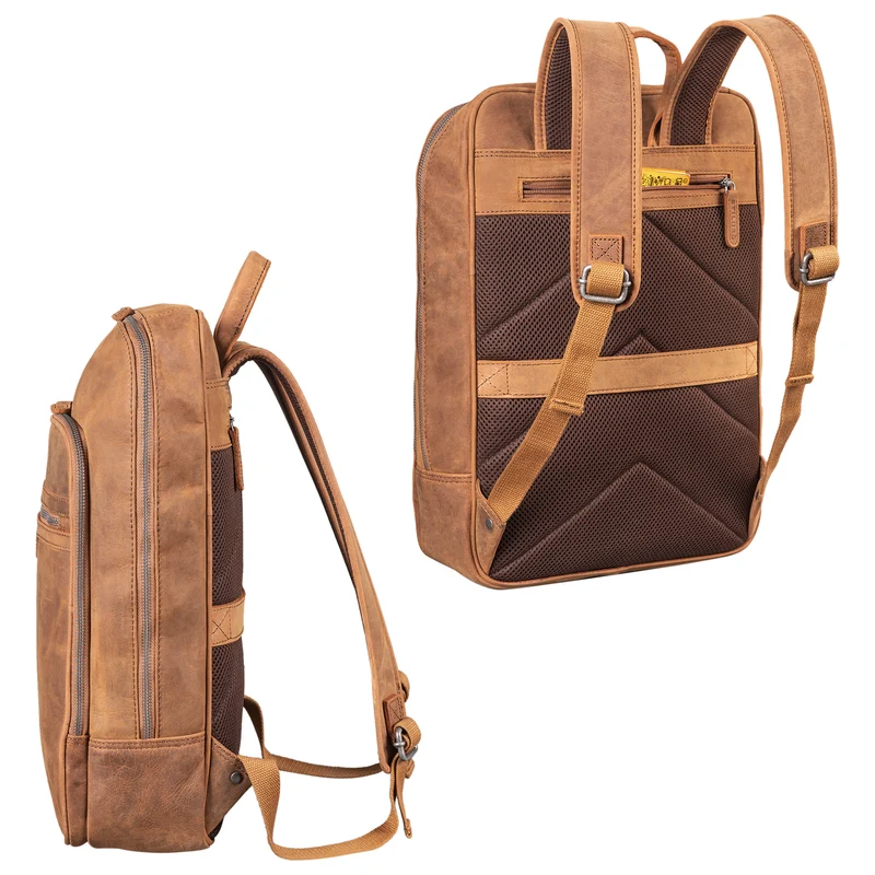 B-WARE "Malik" Business Rucksack Leder Groß