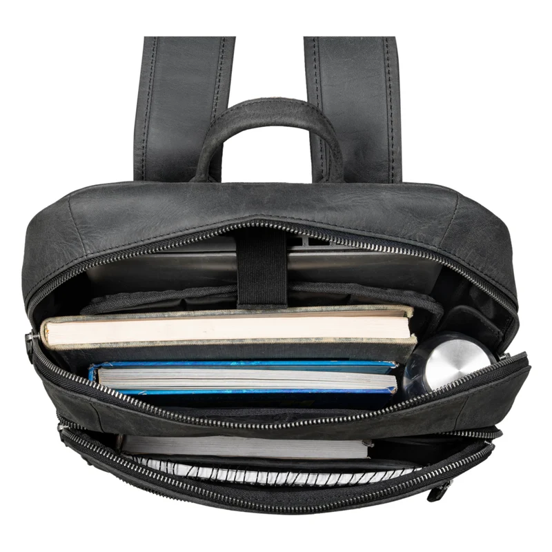B-WARE "Malik" Business Rucksack Leder Groß